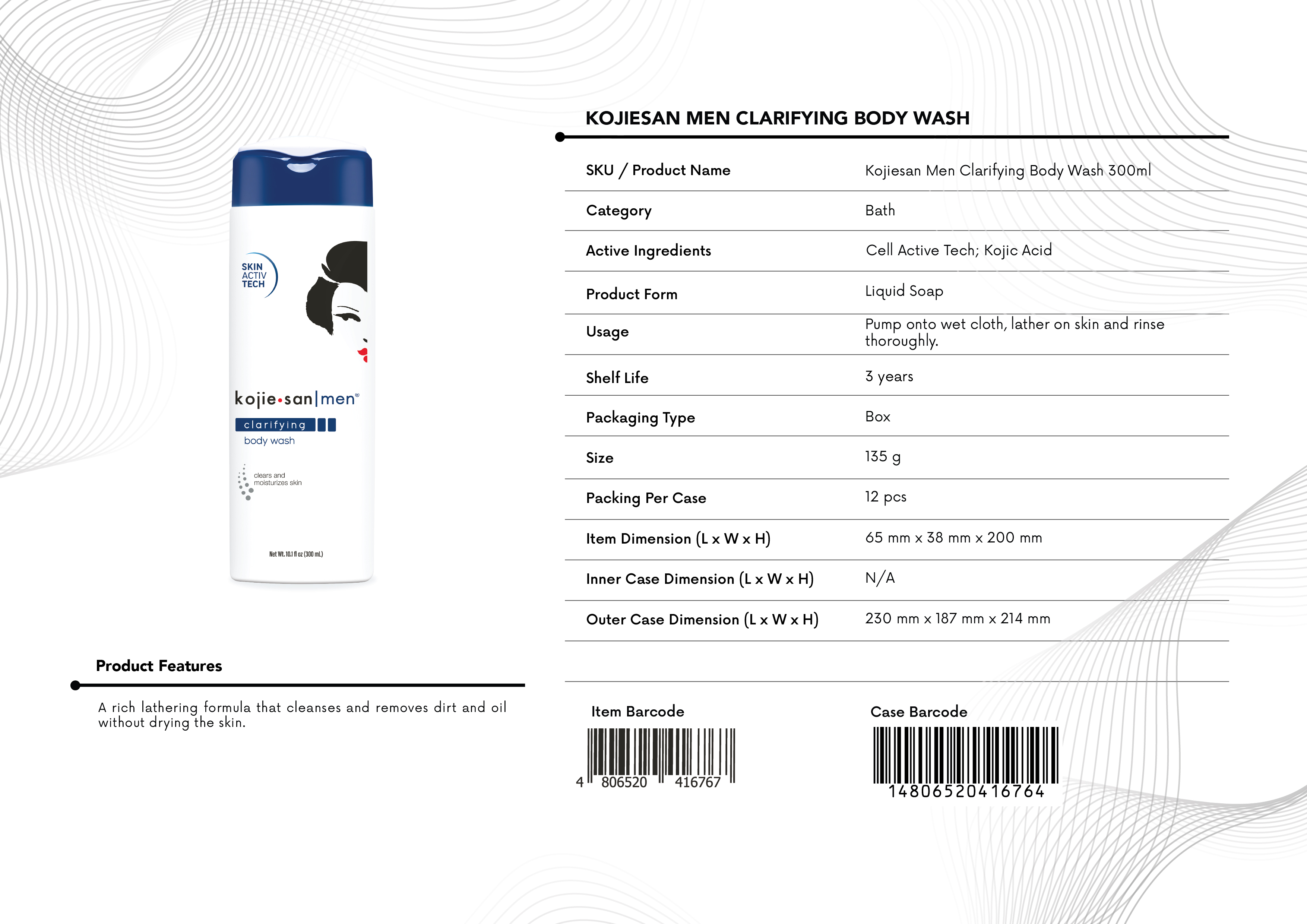 DM CLARIFYING BODY WASH 300ml